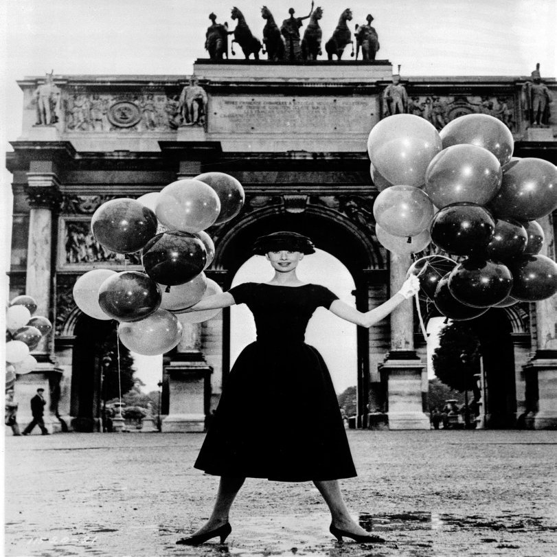 Audrey Hepburn Funny Face Black Dress Photo Print (8 x 10)