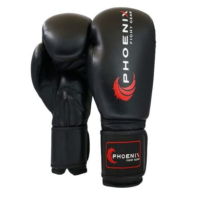 Phoenix Fight Gear's Flight Boxing Gloves, MMA Gear, Gear for Boxing, Sparring, and Other MMA Mixed Martial Arts Sports, Adult Sizes 10oz, 12oz, 14oz, 16oz, 18oz in Black, Grey, White (Black 14 oz)