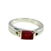 55Carat Real Indian Ruby Silver Ring Emerald Cut Birthstone Handmade Size 5,6,7,8,9,10,11,12 Bar Style view 1