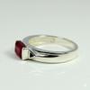 55Carat Real Indian Ruby Silver Ring Emerald Cut Birthstone Handmade Size 5,6,7,8,9,10,11,12 Bar Style view 3
