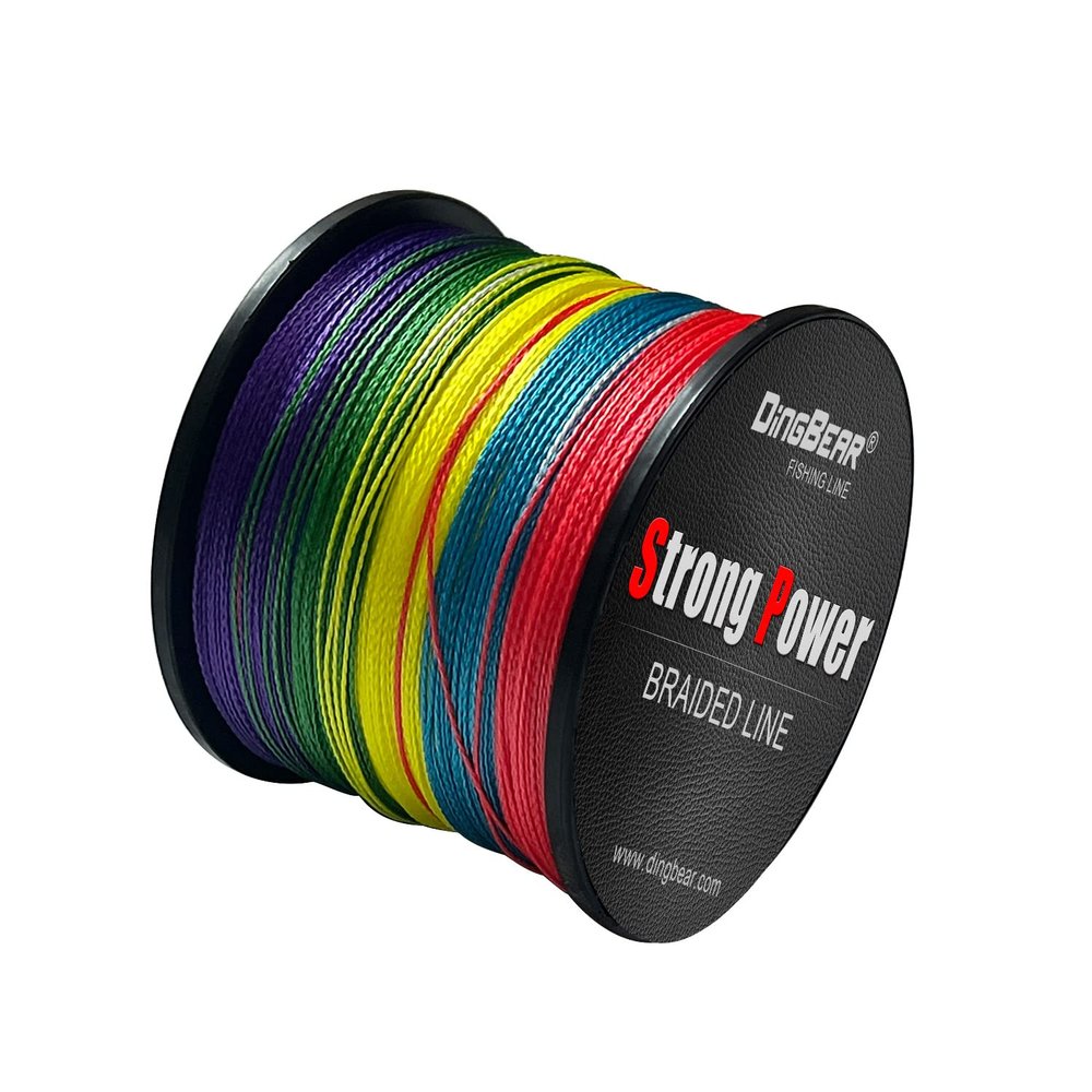 Dingbear 109Yd/100m 40LB/0.28mm Multicolored Rainbow Super Strong Pull Generic Braided Fishing Line Kite Line Woven Network Cable Cast Super Strength Fishing Line