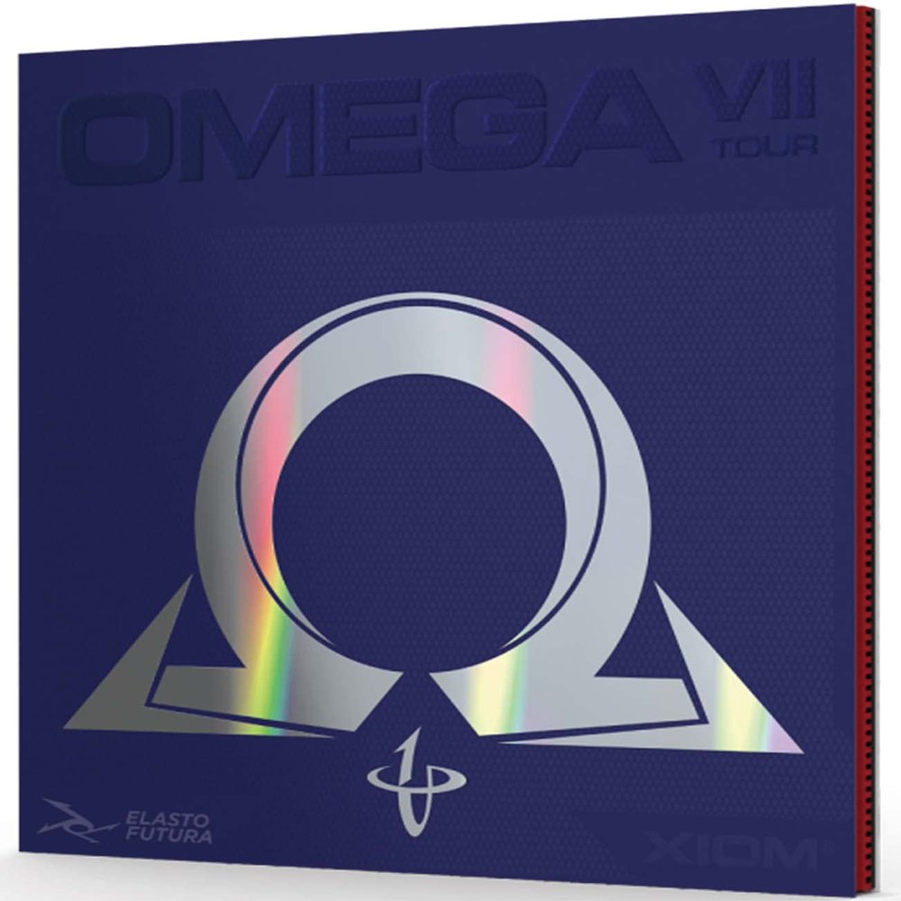 XIOM Omega VII Tour Table Tennis Rubber (Red, 2.0)