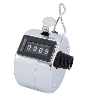 uxcell Hand Tally Counter 4 Digit Number Handheld Metal Mechanical Counter Lap Counter Digit Clicker to 9999