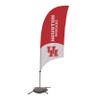 Houston Cougars College Sports Printed Feather Flag - NCAA Licensed - Super Polyester - School Banner (Red, White) (7.5' Cross Base) view 1
