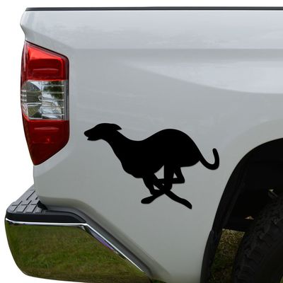 Rosie Decals Running Greyhound Dog Pet Die Cut Vinyl Decal Sticker For Car Truck Motorcycle Window Bumper Wall Decor Size- [20 inch/50 cm] Wide Color- Matte Black