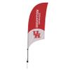 Houston Cougars College Sports Printed Feather Flag - NCAA Licensed - Super Polyester - School Banner (Red, White) (7.5' Spike Base) view 1