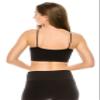 Kurve American Made Basic Crop Tank Top Bra Cami, UV Protective Fabric UPF 50+ (Made with Love in The USA), Black, X-Large/XX-Large view 2