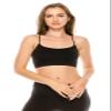 Kurve American Made Basic Crop Tank Top Bra Cami, UV Protective Fabric UPF 50+ (Made with Love in The USA), Black, X-Large/XX-Large view 4
