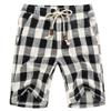 sandbank Mens Summer Casual Linen Drawstring Striped Beach Shorts (Waistline : 35-36 Inch, Black) view 1