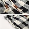 sandbank Mens Summer Casual Linen Drawstring Striped Beach Shorts (Waistline : 35-36 Inch, Black) view 4