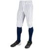 CHAMPRO Men' Classic With Pinstripes Triple Crown Pinstripe Polyester Baseball Knicker, White, Navy, X-Large US view 1