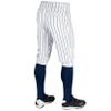 CHAMPRO Men' Classic With Pinstripes Triple Crown Pinstripe Polyester Baseball Knicker, White, Navy, X-Large US view 2