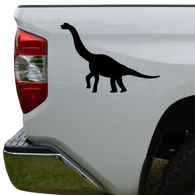 Rosie Decals Brontosaurus Dinosaur Reptile Die Cut Vinyl Decal Sticker For Car Truck Motorcycle Window Bumper Wall Decor Size- [10 inch/25 cm] Wide Color- Matte Black