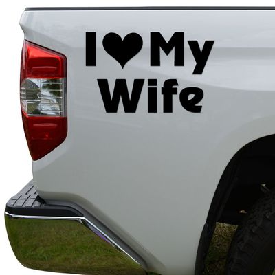 Rosie Decals I Love My Wife Die Cut Vinyl Decal Sticker For Car Truck Motorcycle Window Bumper Wall Decor Size- [20 inch/50 cm] Wide Color- Matte Black