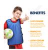 SportsRepublik Pinnies Practice Scrimmage Vests (6-Pack) - Last Longer and Look Cooler - Soccer,Red,S (Kids age 3-5) view 2