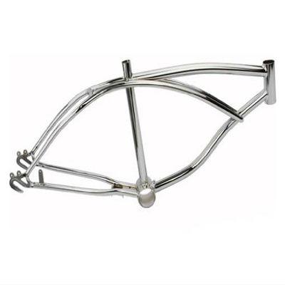 Alta 20" Bicycle Lowrider Bike Frame, Multiple Colors. (Regular Chrome)