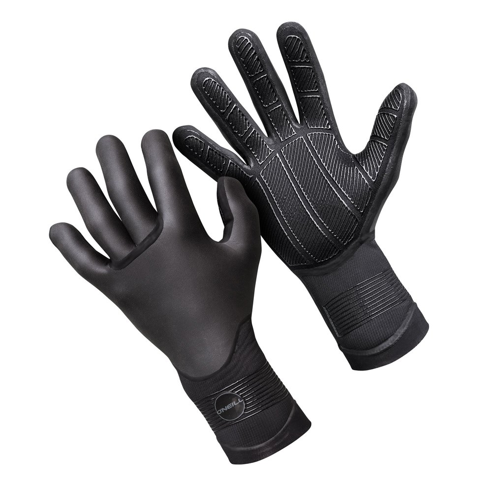 O'Neill Psycho Tech 5mm Neoprene Gloves, Performance Warmth for Cold-Water Surfing and Diving, Black, Large