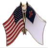 AES Wholesale Pack of 3 USA American & Christian Christ Cross Flag Bike Hat Cap lapel Pin view 1