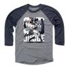 500 LEVEL Aaron Judge 3/4 Sleeve T-Shirt (Baseball Tee, XXX-Large, Navy/Heather Gray) - Aaron Judge Tribute W WHT view 1