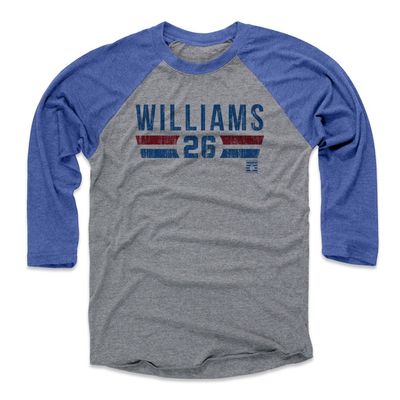 500 LEVEL Billy Williams Tee Shirt (Baseball Tee, XXX-Large, Royal/Heather Gray) - Billy Williams Font B