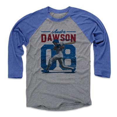 500 LEVEL Andre Dawson Tee Shirt (Baseball Tee, XXX-Large, Royal/Heather Gray) - Andre Dawson Vintage B