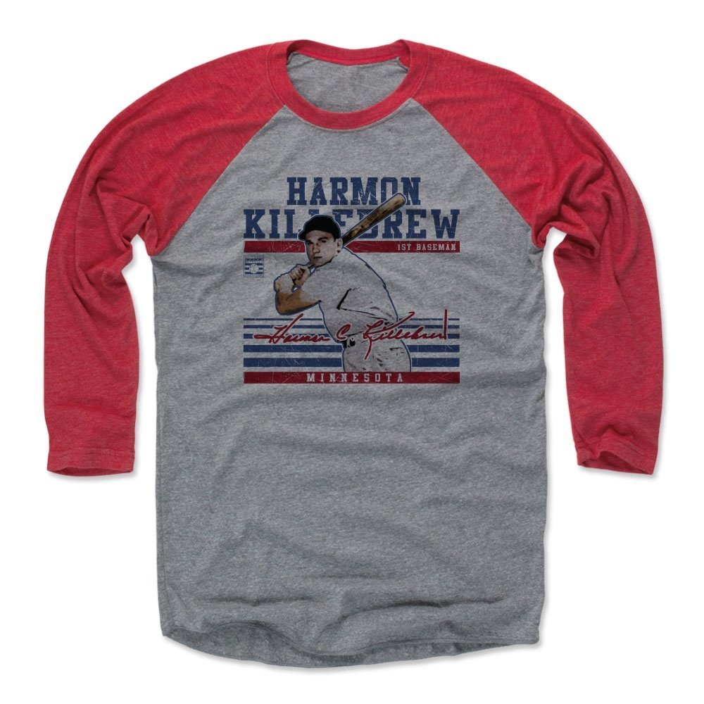 500 LEVEL Harmon Killebrew Tee Shirt (Baseball Tee, X-Large, Red/Heather Gray) - Harmon Killebrew Sport B