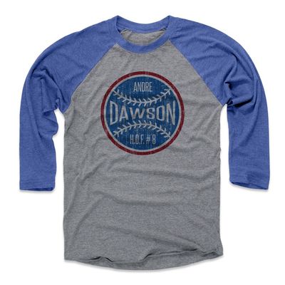 500 LEVEL Andre Dawson Tee Shirt (Baseball Tee, XXX-Large, Royal/Heather Gray) - Andre Dawson Ball B