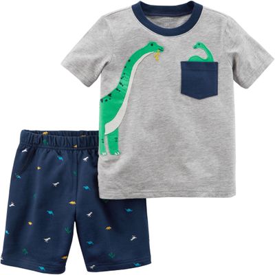Carter's Baby Boys' 2 Piece Dino Tee and Woven Shorts Set 6 Months