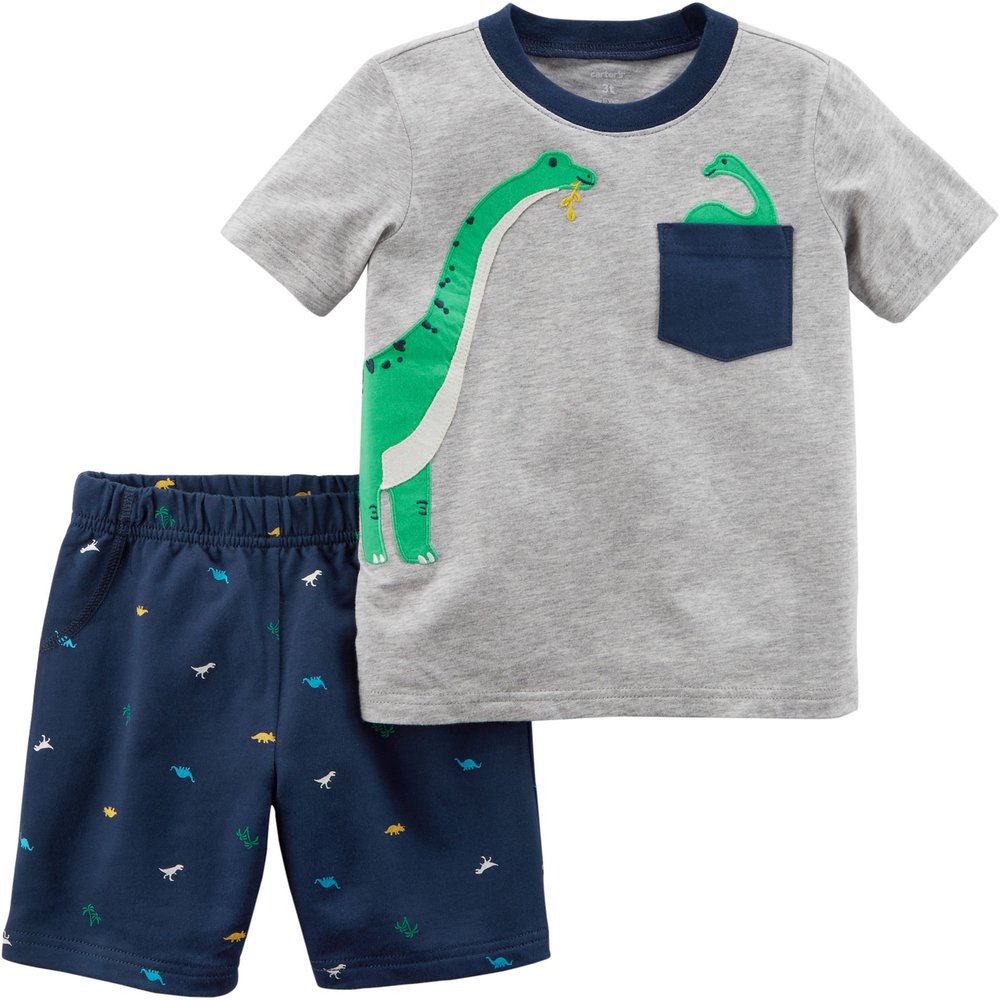 Carter's Baby Boys' 2 Piece Dino Tee and Woven Shorts Set 6 Months