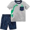 Carter's Baby Boys' 2 Piece Dino Tee and Woven Shorts Set 6 Months view 1