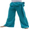 RaanPahMuang Wild Light Cotton Thai Pirates Pants Hip Tied, X-Large, Pine Green view 1
