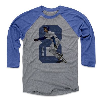 500 LEVEL Andre Dawson Tee Shirt (Baseball Tee, XXX-Large, Royal/Heather Gray) - Andre Dawson Sketch 8 B