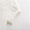 CHENXIN Girls Shrug Knit Short Sleeve Lace Bolero Cardigan Shrug (Ivory 2, 8-9T) view 4