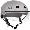 S1 Lifer Visor Helmet Gen 2 for Skateboarding, BMX, and Roller Skating - EPS Fusion Foam, CPSC & ASTM Certified - Silver Gloss Glitter w/Clear Visor Large (22") view 1