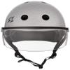 S1 Lifer Visor Helmet Gen 2 for Skateboarding, BMX, and Roller Skating - EPS Fusion Foam, CPSC & ASTM Certified - Silver Gloss Glitter w/Clear Visor Large (22") view 3