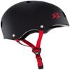 S1 Lifer Helmet for Skateboarding, BMX, and Roller Skating - EPS Fusion Foam, CPSC & ASTM Certified - Black Matte w/Red Straps Medium (21.5") view 2
