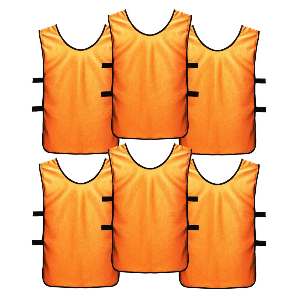 SportsRepublik Pinnies Scrimmage Vests for Kids, Youth and Adults (6-Pack) - Soccer Pennies