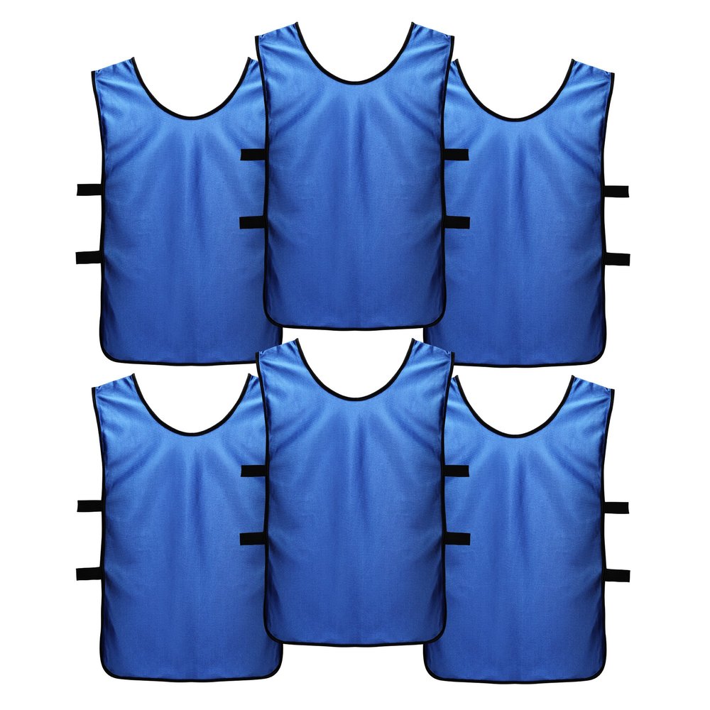 SportsRepublik Pinnies Scrimmage Vests for Kids, Youth and Adults (6-Pack) - Soccer Pennies