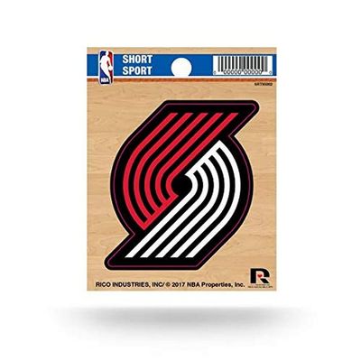 Rico Industries NBA Basketball Portland Trail Blazers Short Sport Decal 3.75' x 4.75' Die Cut Team Logo Short Sport Decal