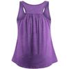 Cestyle Fitness Tank Top, Girls Summer Round Neck Racker Back Cruise Tunic Tanks Sleeveless Funny Leggings Shirts Lounge Clothes Purple Small view 2