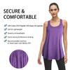 Cestyle Fitness Tank Top, Girls Summer Round Neck Racker Back Cruise Tunic Tanks Sleeveless Funny Leggings Shirts Lounge Clothes Purple Small view 3