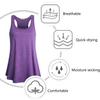 Cestyle Fitness Tank Top, Girls Summer Round Neck Racker Back Cruise Tunic Tanks Sleeveless Funny Leggings Shirts Lounge Clothes Purple Small view 4