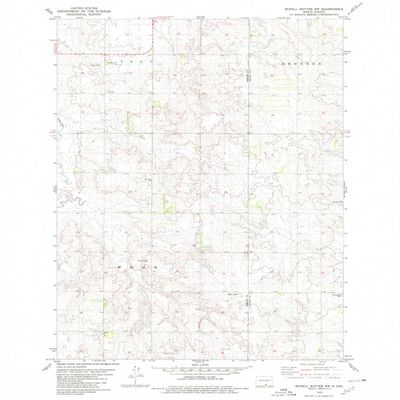 YellowMaps Schell Buttes NW ND topo map, 1:24000 Scale, 7.5 X 7.5 Minute, Historical, 1979, Updated 1980, 26.9 x 22.1 in - Tyvek
