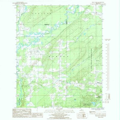 YellowMaps Bear Town MI topo map, 1:24000 Scale, 7.5 X 7.5 Minute, Historical, 1985, Updated 1985, 26.8 x 21.9 in - Tyvek