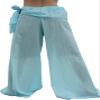 RaanPahMuang Wild Light Cotton Thai Pirates Pants Hip Tied, Medium, Baby Blue view 2