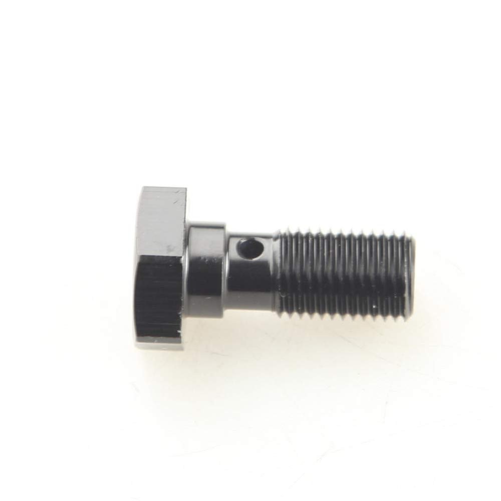 AdlerSpeed Aluminium Brake Fitting Adaptor - Banjo Bolt UNF 3/8-24 Black