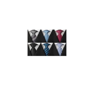 Adulove Men's Necktie Classic Silk Tie Woven Jacquard Neck Ties 6 PCS