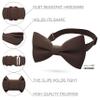 Bow Tie House Boys Classic Pre-Tied Bow Tie Formal Solid Tuxedo (Medium, Pecan Brown) view 2