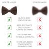 Bow Tie House Boys Classic Pre-Tied Bow Tie Formal Solid Tuxedo (Medium, Pecan Brown) view 3