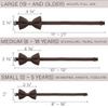 Bow Tie House Boys Classic Pre-Tied Bow Tie Formal Solid Tuxedo (Medium, Pecan Brown) view 4